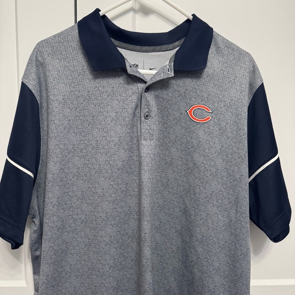 Chicago Bears NFL Nike ONFIELD Dri-Fit Men's Polo Navy Blue Size XL Football - Picture 2 of 9